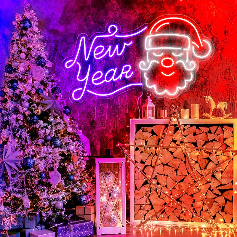 Santa Claus neon sign