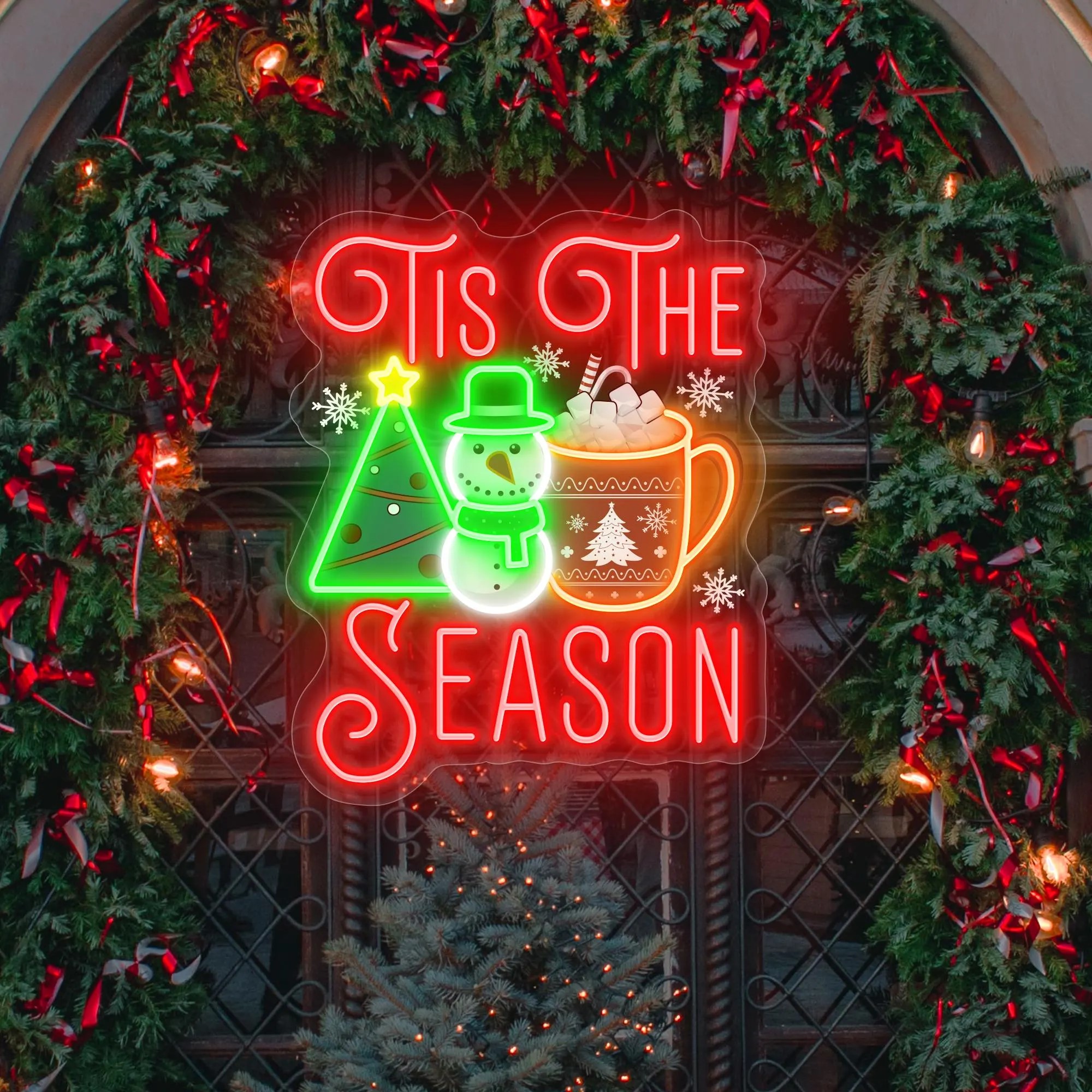 LED Santa Claus neon sign