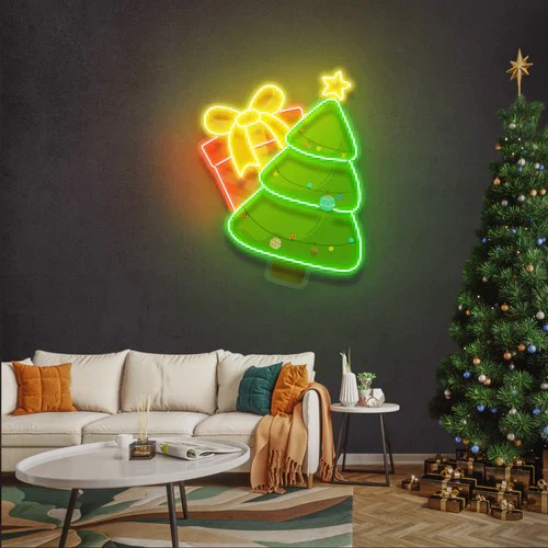 Christmas tree gifts LED Neon Sign