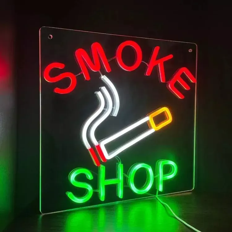 定制烟雾霓虹灯商业开放LED霓虹灯 - 定制霓虹灯标志