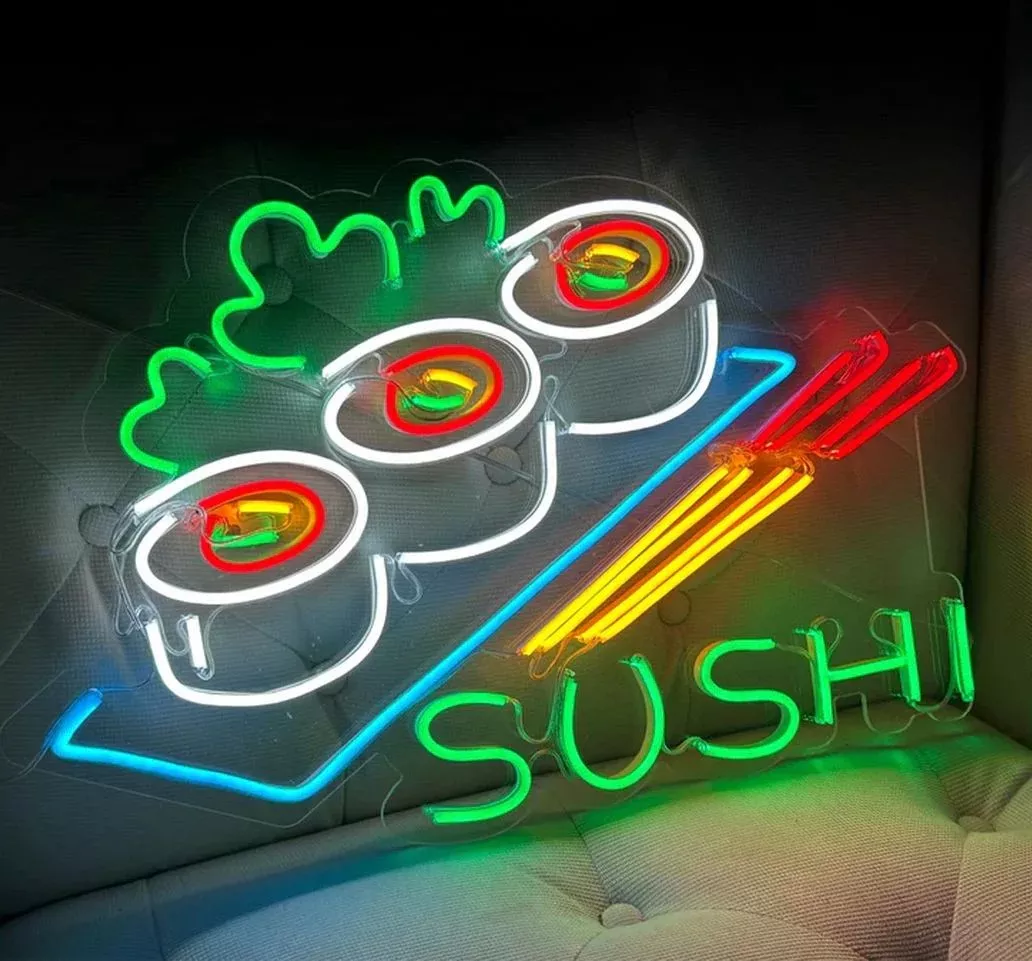 定制霓虹灯，寿司店霓虹灯