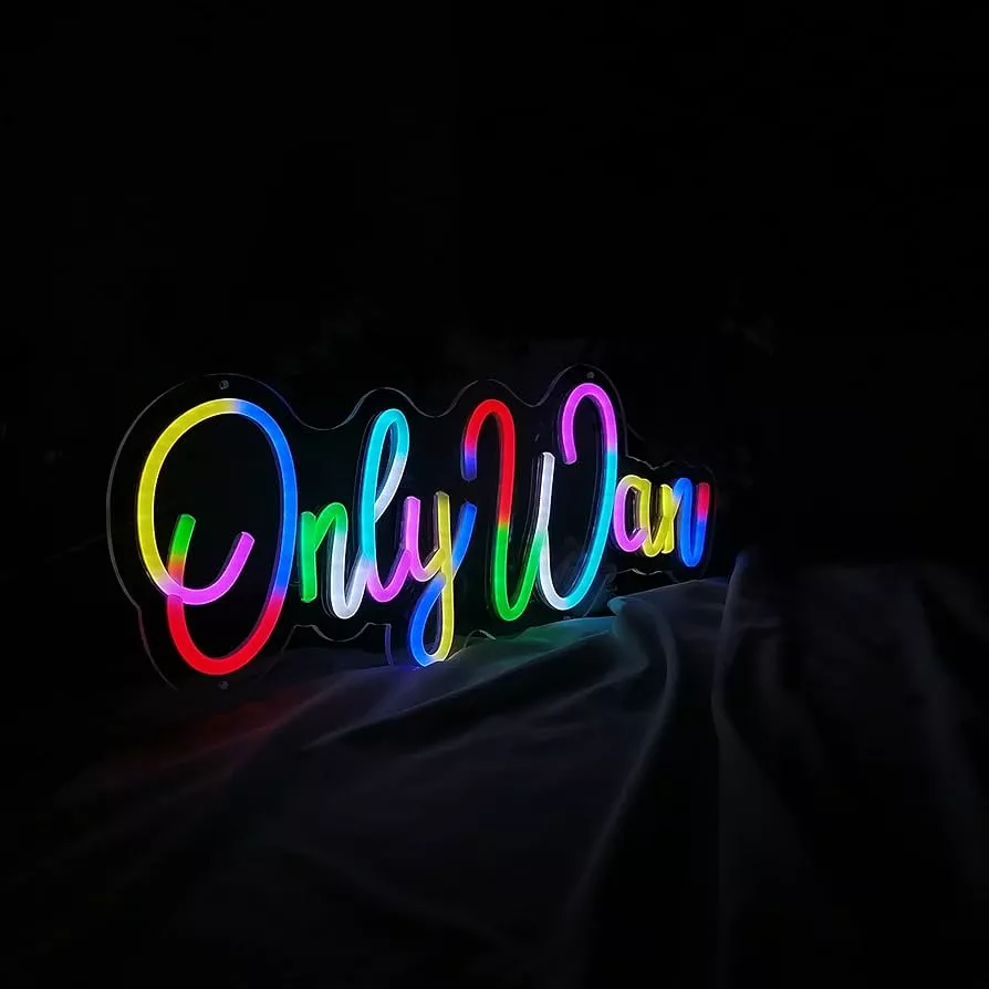 RGB 定制霓虹灯标志，用于墙面装饰，可调光动态 LED 霓虹灯标志可定制个性化名称标志彩色灯光标志