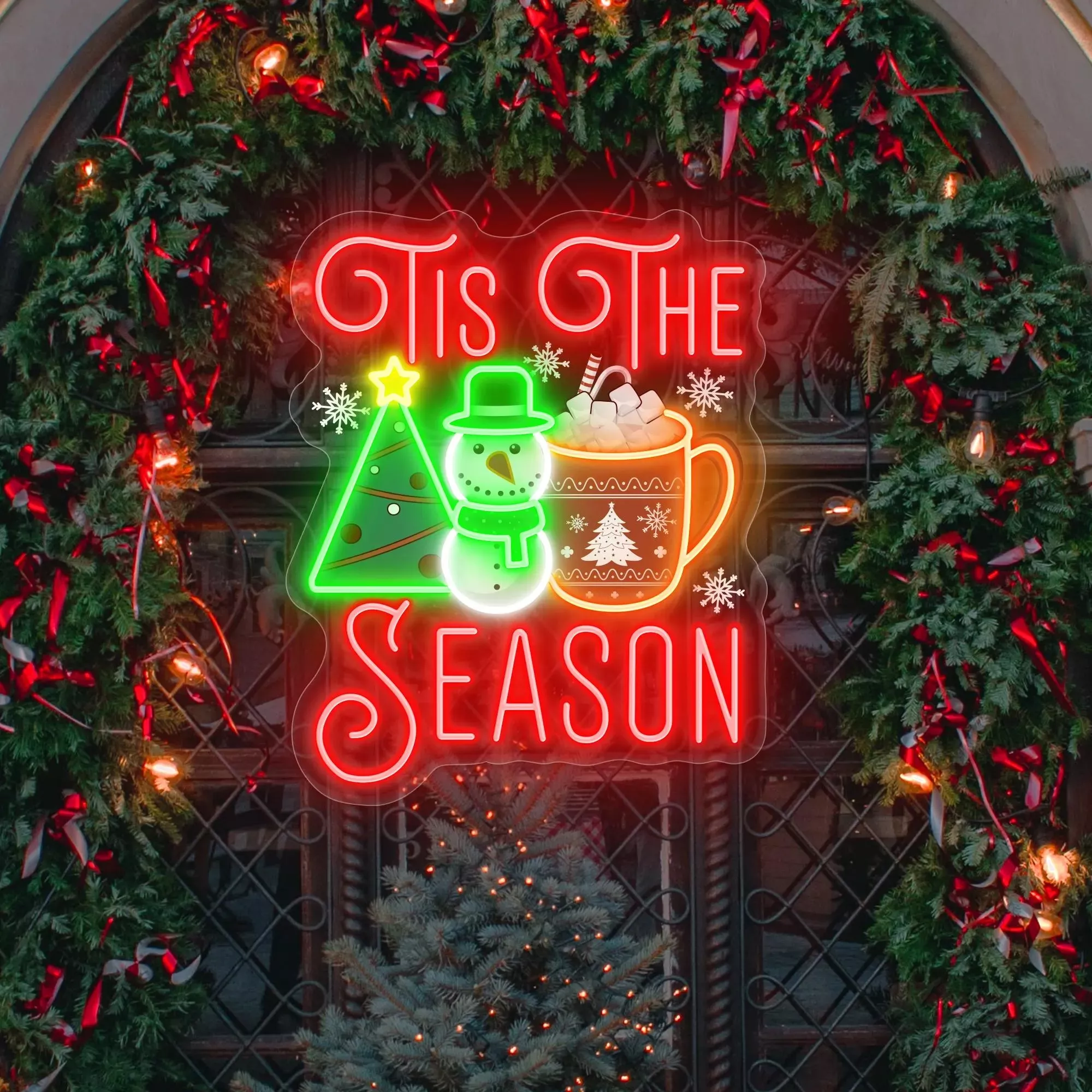 LED Santa Claus neon sign