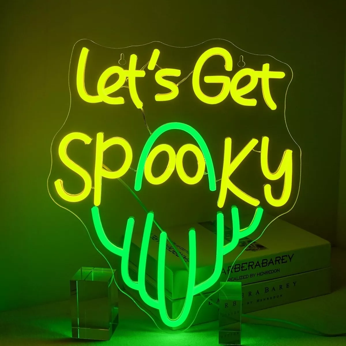 Custom acrylic signs Halloween neon night lights Let's enjoy the spooky holiday decorations together