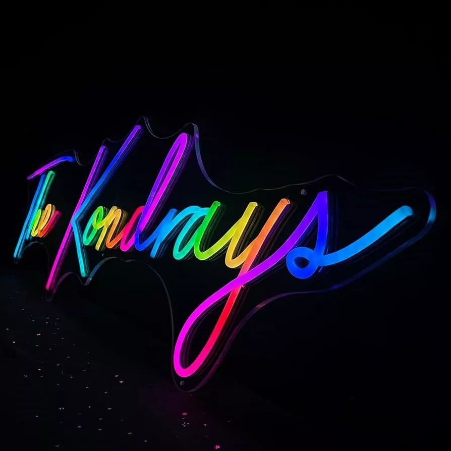Custom neon lights, customisable coloured LED neon lights, personalised neon lights, suitable for wall decoration, bedrooms, weddings, parties, shops, company logos.
