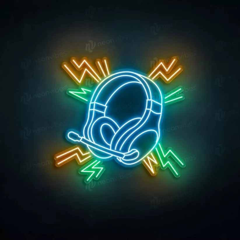 Gaming Headset Neon Lights